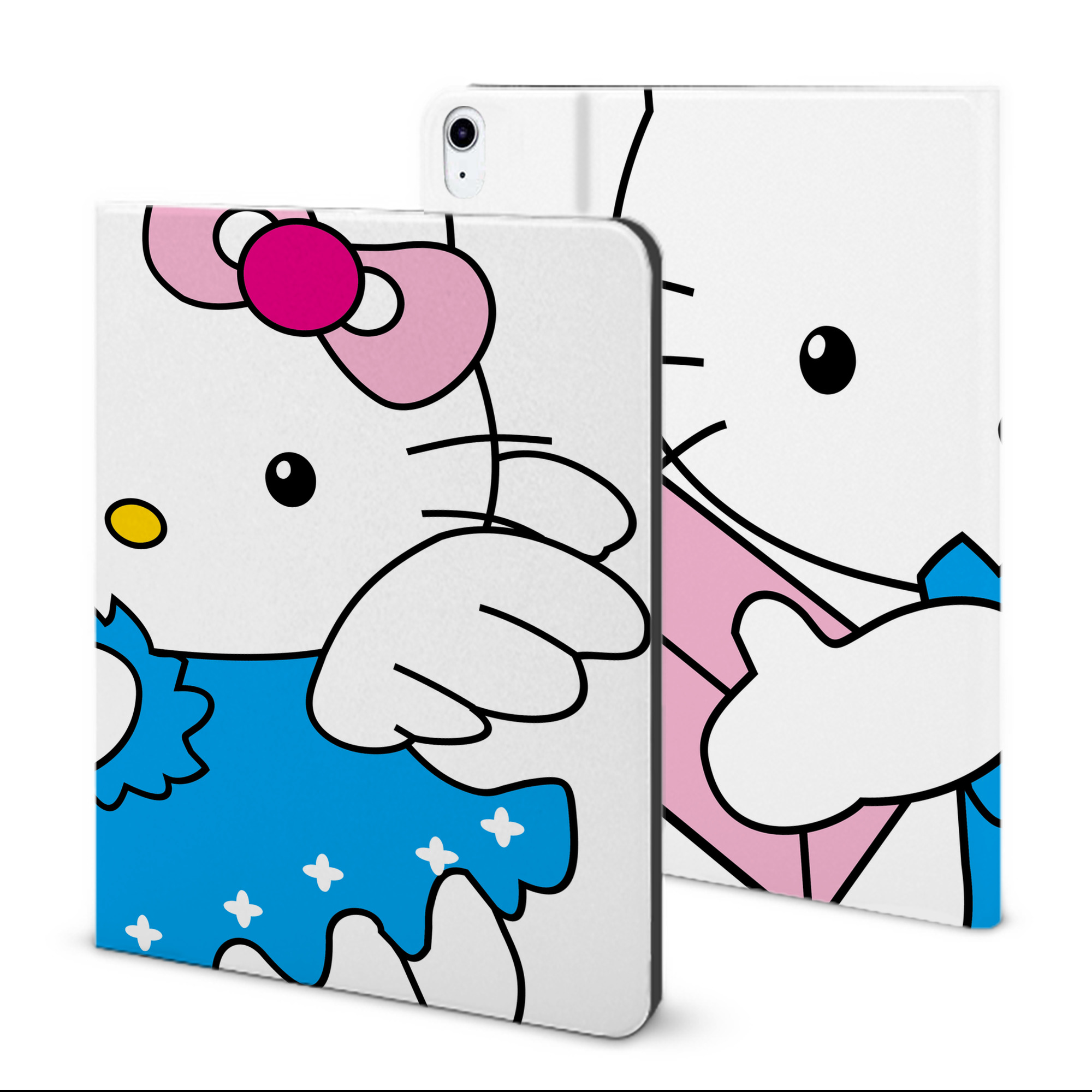 （画像用） Hello Kitty ハローキティ IPad ケース ブック型 PUレザー TPU 耐衝撃 軽量 薄型 ペン収納なし 全面保護 IPad 各モデル対応